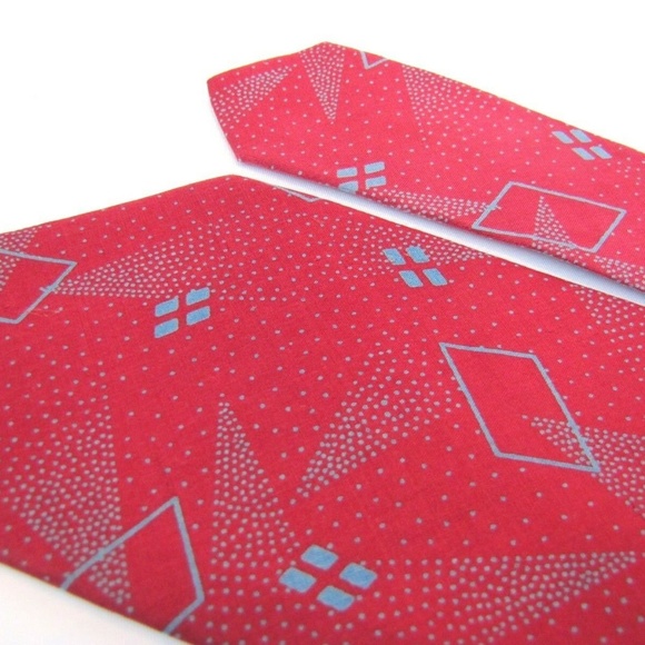 GIORGIO ARMANI Red Tie Vtg Memphis Modern Cherry - Picture 2 of 6